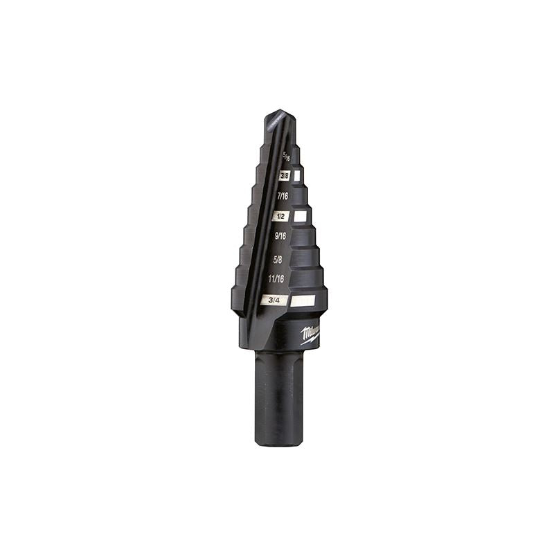 Milwaukee #3 Step Drill Bit, 1/4" - 3/4" by 1/16"