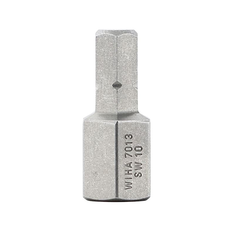 Wiha Hex Metric Insert Bit 10.0 x 25mm Pack of 10 Bits