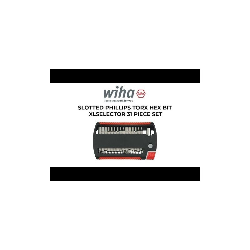 Wiha Slotted Phillips Torx Hex Bit XLSelector 31 Piece Set