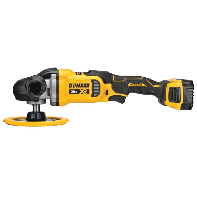 DEWALT DCM849P2 20V MAX* XR® 7 in. (180mm) Cordless Variable Speed Rotary Polisher Kit