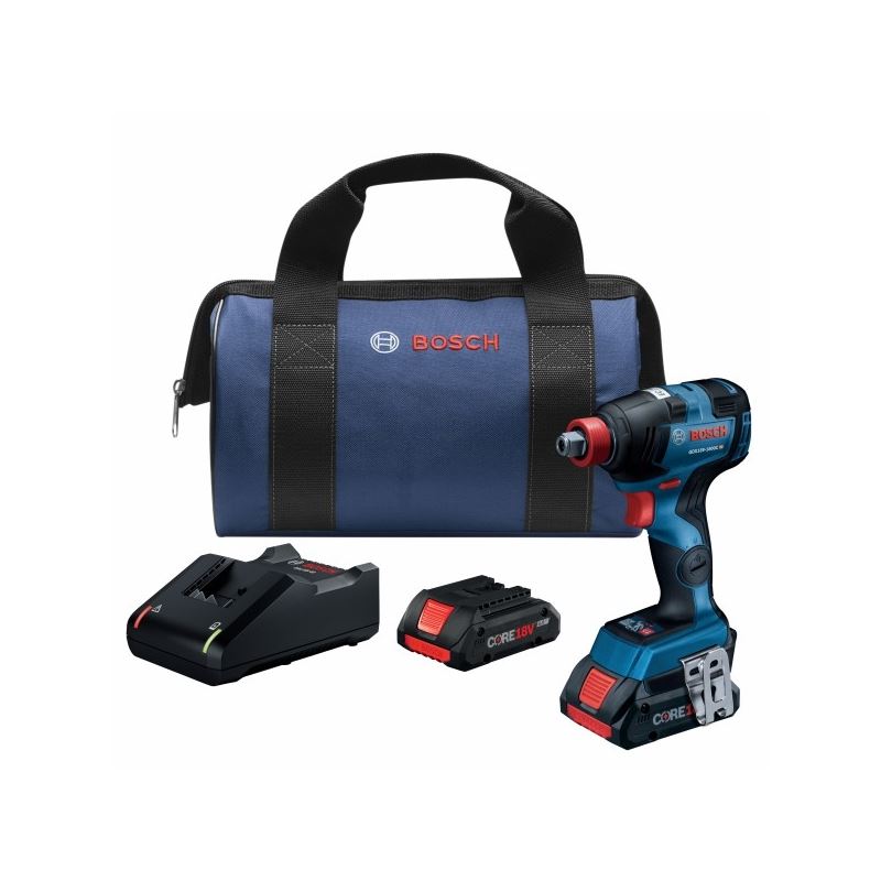 Bosch GDX18V-1800CB25 18V EC Brushless Connected-Ready Freak 1/4 In. and 1/2 In. Two-In-One Bit/Socket Impact Driver Kit