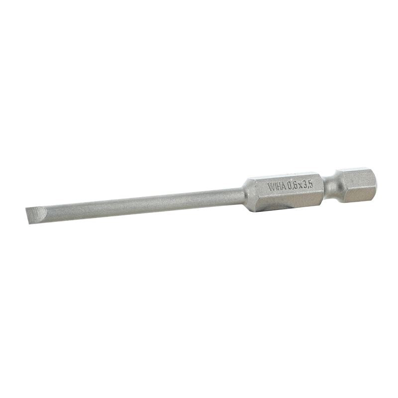 Wiha Slotted Power Bit 3.5 x 70mm Pack of 10 Bits