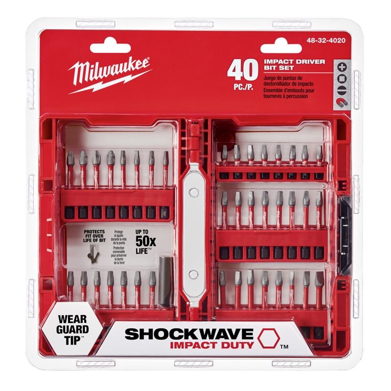 Milwaukee 48-32-4020 SHOCKWAVE Impact Duty Driver Bit Set (40-Piece)