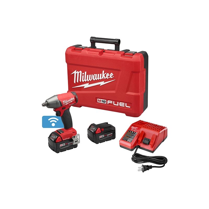 Milwaukee 2759B-22 M18 FUEL with ONE-KEY 1/2 Compact Impact Wrench w/ Friction Ring Kit