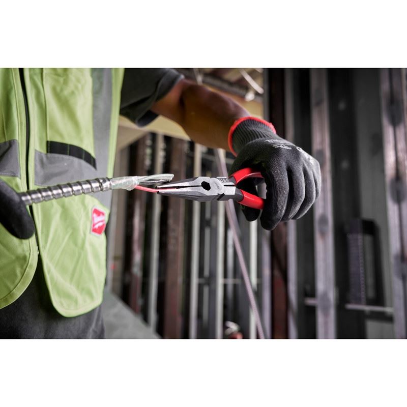 Milwaukee MT505 8in Long Nose Dipped Grip Pliers (USA)