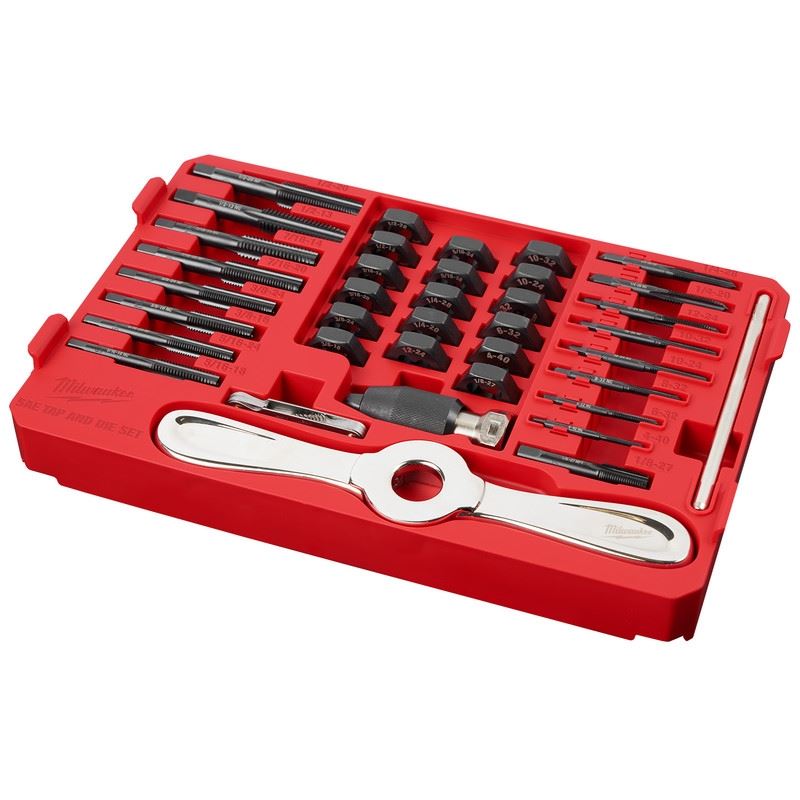 Milwaukee 49-22-5604 38PC SAE Tap and Die PACKOUT Set w/ Hex-LOK 2-in-1 Handle