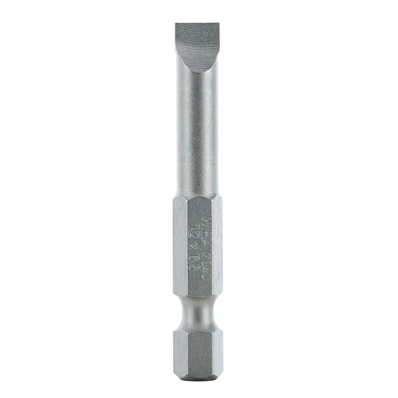 Wiha Slotted Power Bit 6.5 x 50mm Pack of 10 Bits