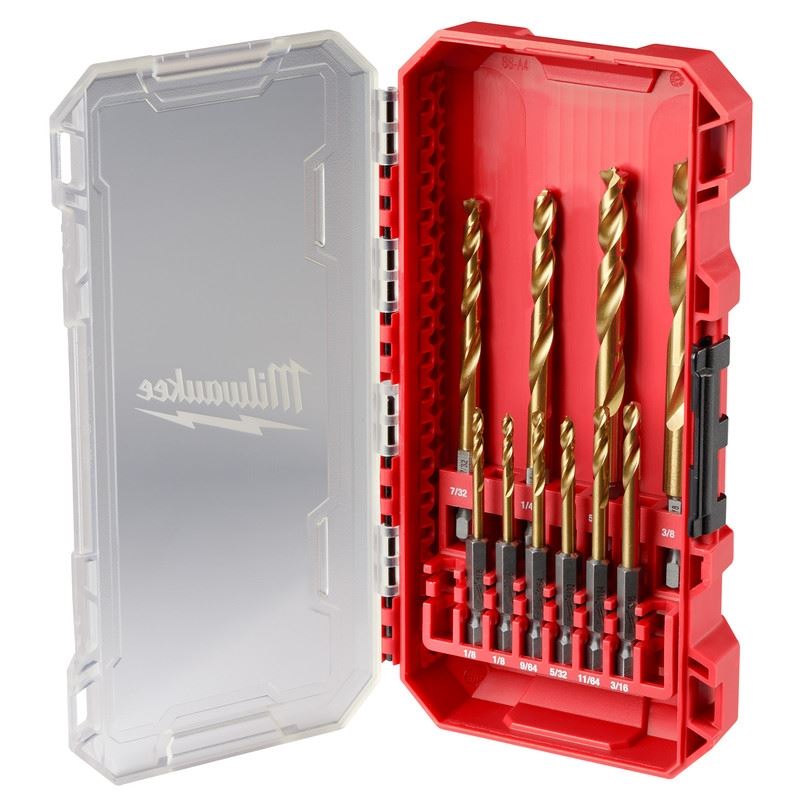 Milwaukee 48-89-4633 SHOCKWAVE Impact Duty RED HELIX Titanium Drill Bit Set - 10PC