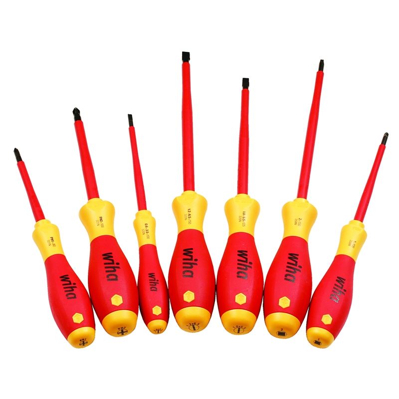 Wiha Insulated Screwdriver Set 7 Piece with Square Tips
