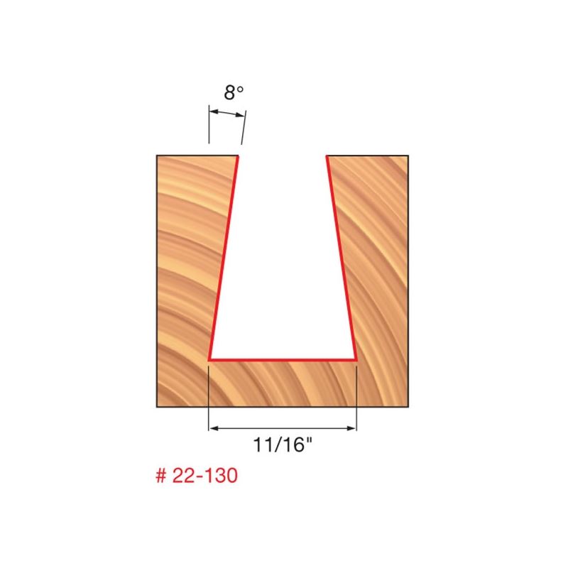 Freud 22-130 11/16 (Dia.) Dovetail Bit
