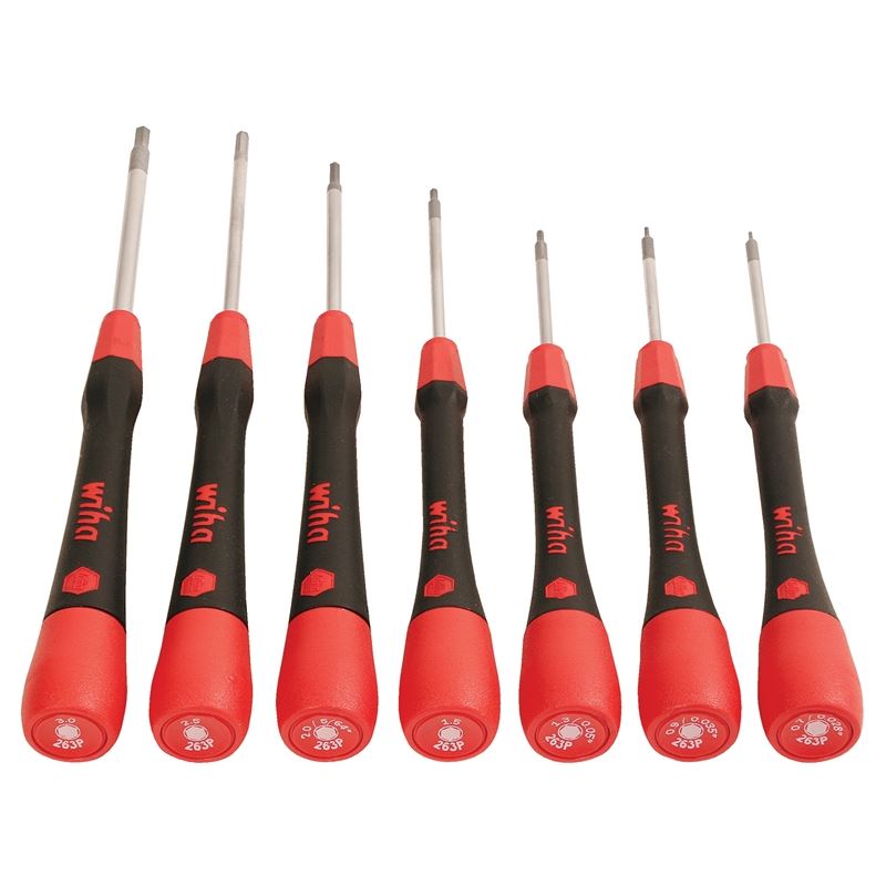 Wiha PicoFinish Precision Hex Inch Driver 8 Piece Set in Canvas Pouch