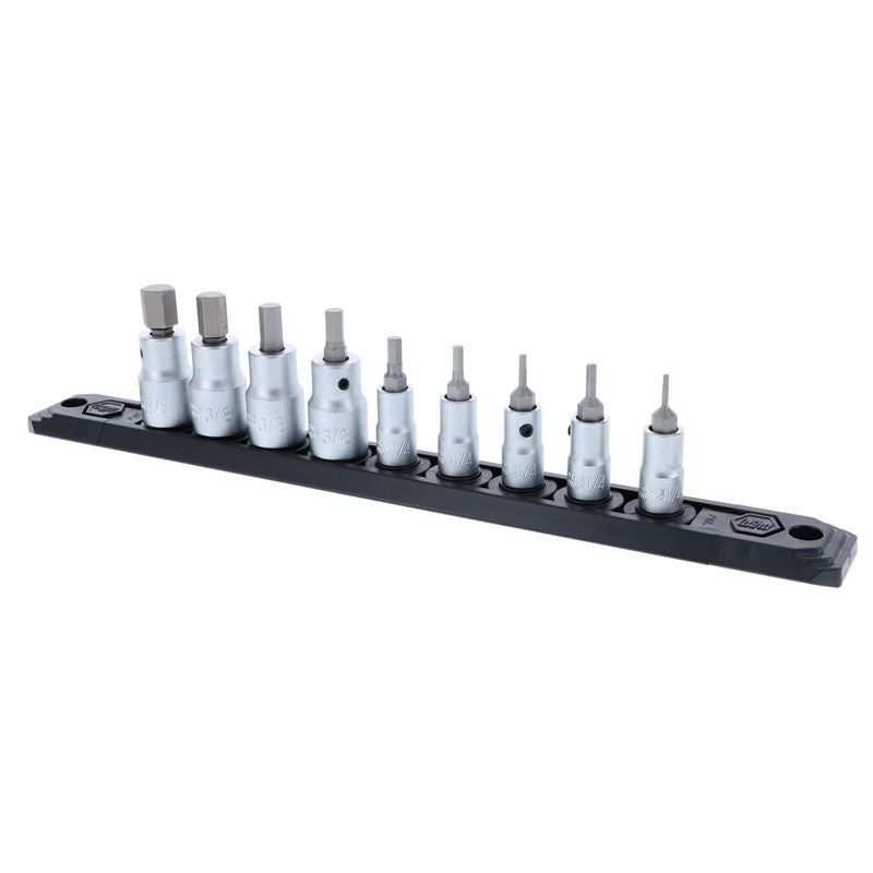 Wiha Hex Metric Bit Socket 1/4in and 3/8in Square Drive 9 Piece Set
