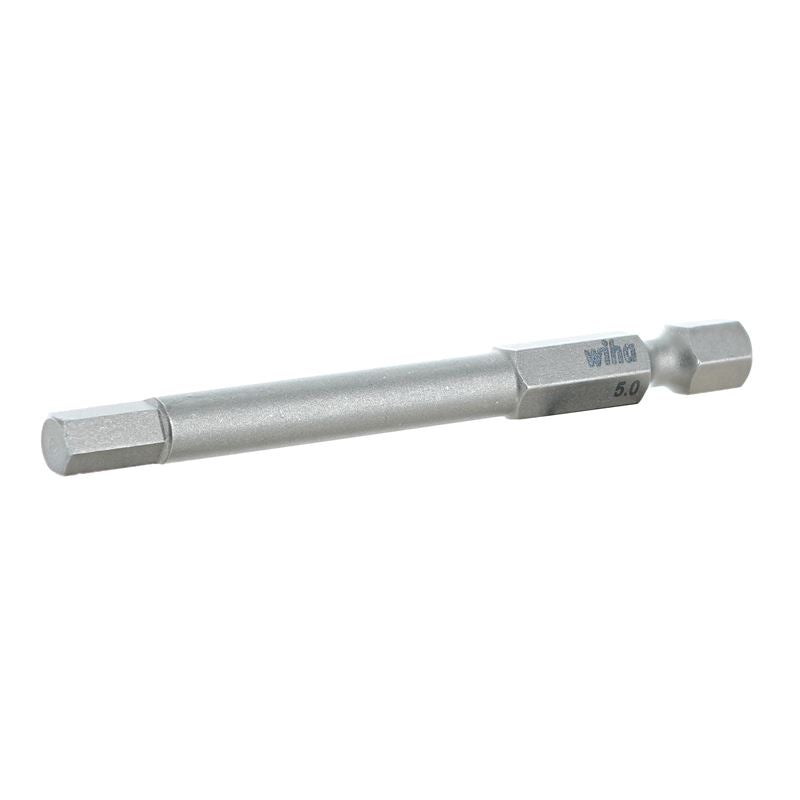 Wiha Hex Metric Power Bit 5.0 x 70mm Pack of 10 Bits