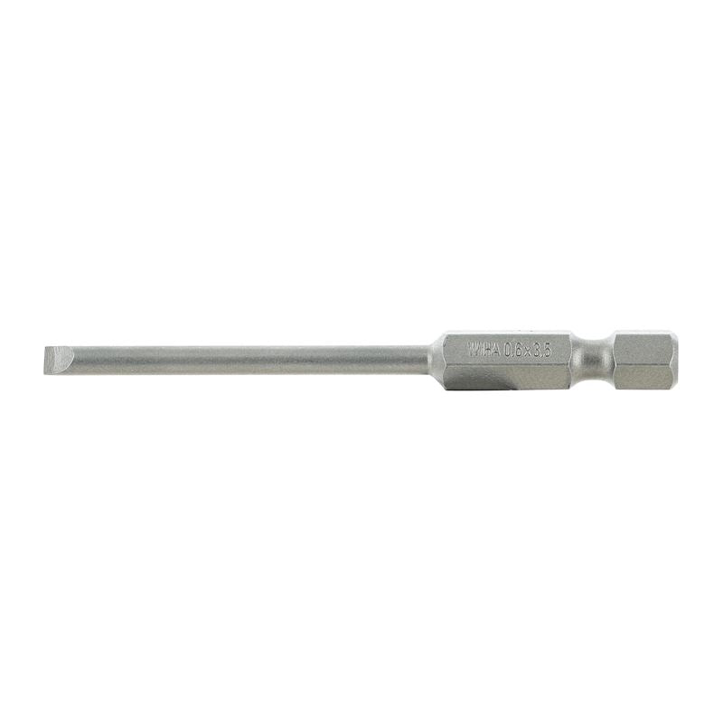 Wiha Slotted Power Bit 3.5 x 70mm Pack of 10 Bits