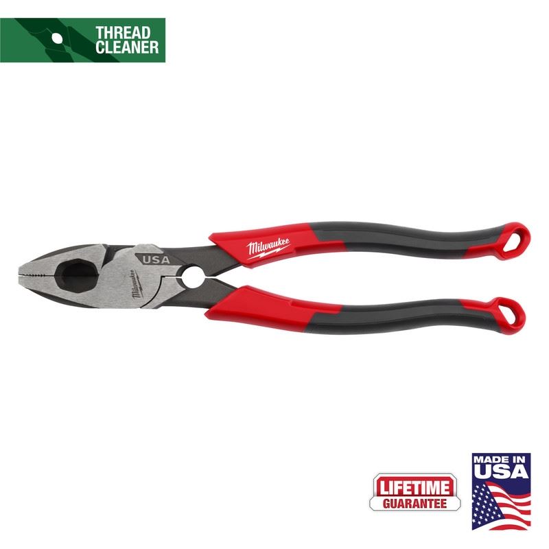 Milwaukee MT550T 9in Linemans Comfort Grip Pliers w/ Thread Cleaner (USA)