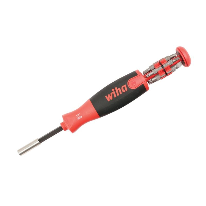 Wiha Ultra Driver 12-in-1 Slotted Square Phillips Hex Metric Torx Screwdriver Insert Bit Holder