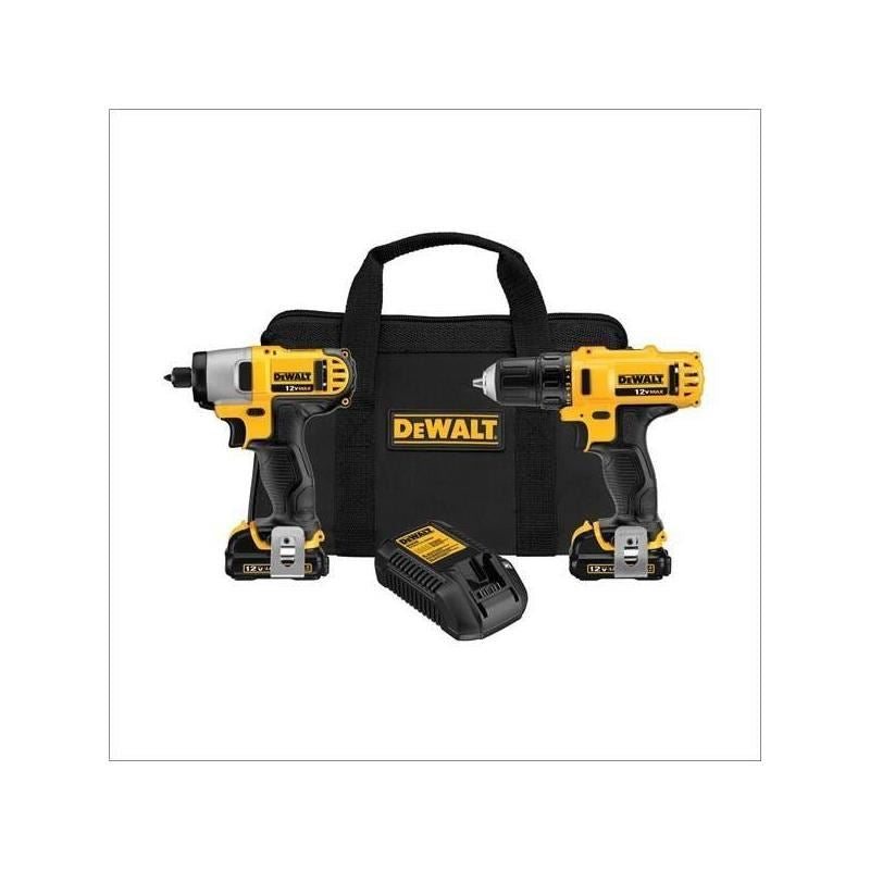 DEWALT | DCK211S2 12V MAX* Cordless Li-Ion Drill Driver Impact Driver Combo Kit