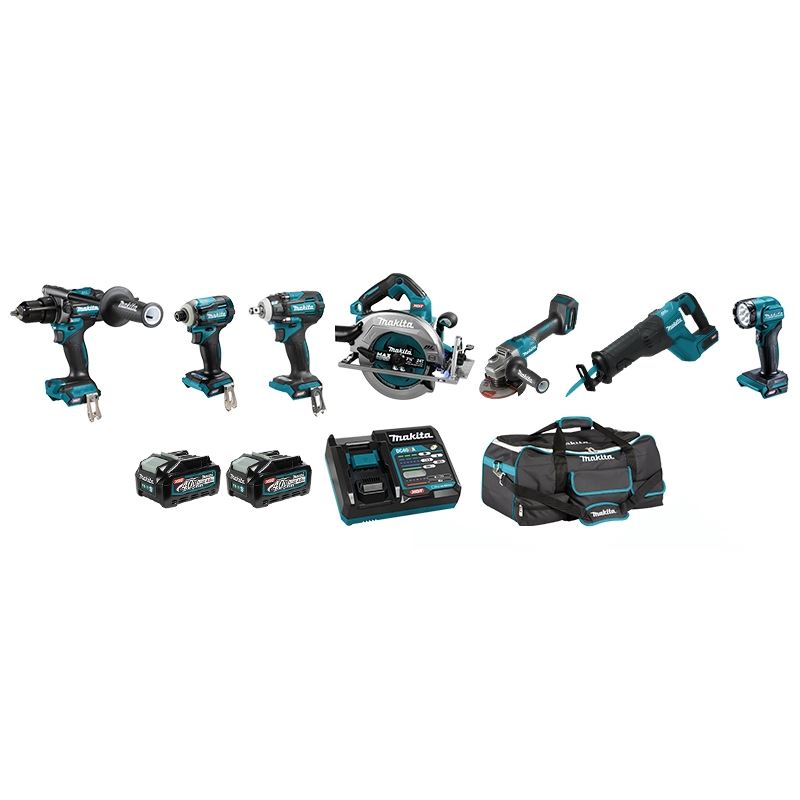 Makita DK0179G701 40V max XGT Li-Ion Cordless 7 Tool Combo Kit (4.0 Ah x2)