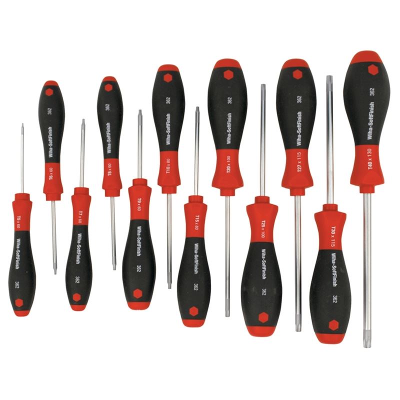 Wiha SoftFinish Torx Screwdriver 12 Piece Set T5-T40