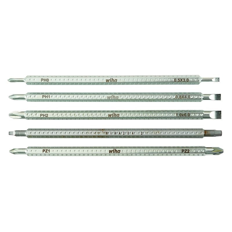 Wiha Drive-Loc VI Slotted Phillips Square PoziDriv 5 Blade Set