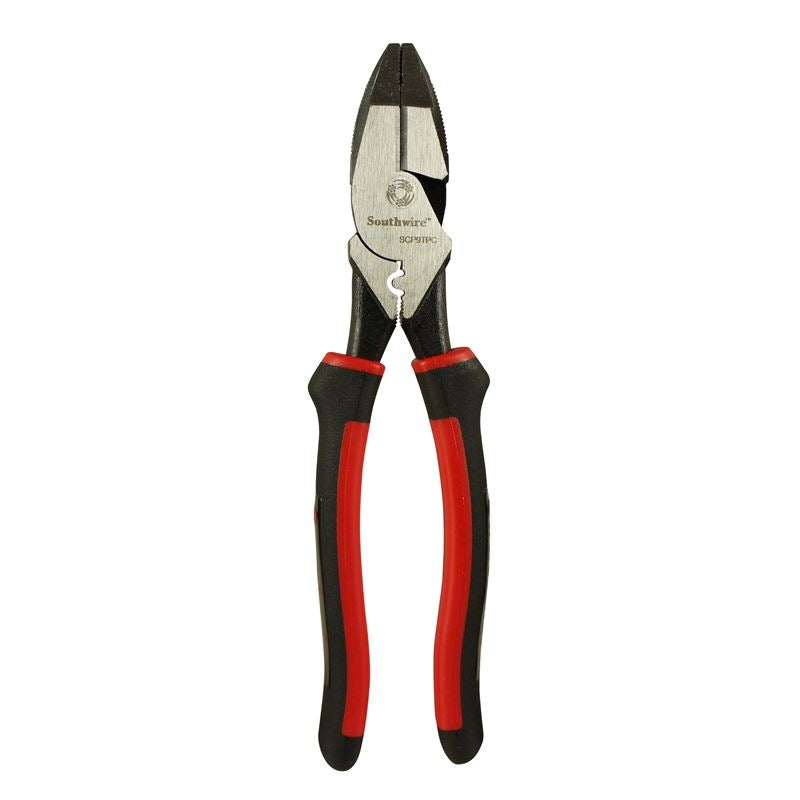 SCP9TPC 9" High-Leverage Side Cutting Pliers w/ Fish Tape Puller, Crimper, & Comfort Grip Handles