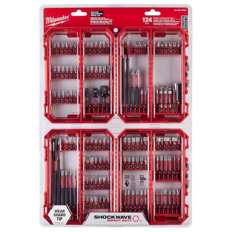 Milwaukee 48-32-4034 SHOCKWAVE Impact Duty Driver Bit Set- 124PC