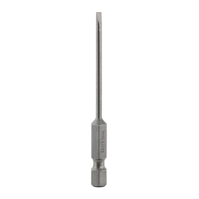 Wiha Slotted Power Bit 2.5 x 70mm Pack of 10 Bits