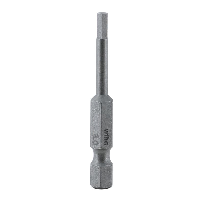 Wiha Hex Metric Power Bit 3.0 x 50mm Pack of 10 Bits