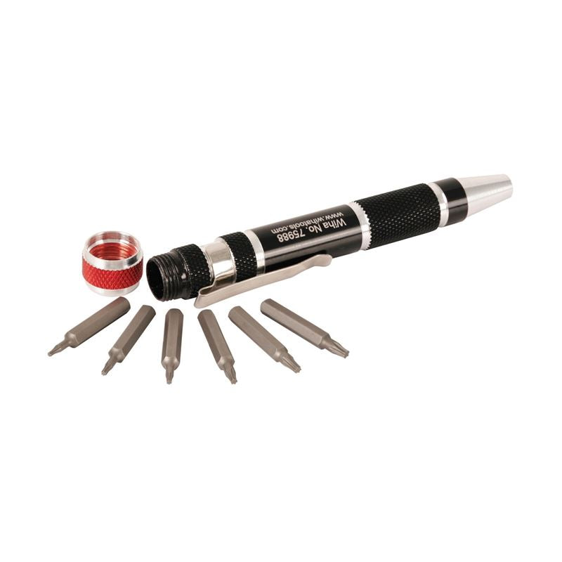 Wiha Micro Bit Handle Storage Torx Pocket Clip 7 Piece Set