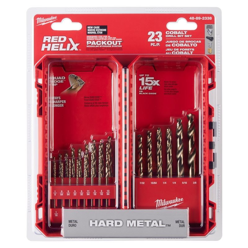 Milwaukee 48-89-2338 RED HELIX Cobalt Drill Bit Set - 23PC