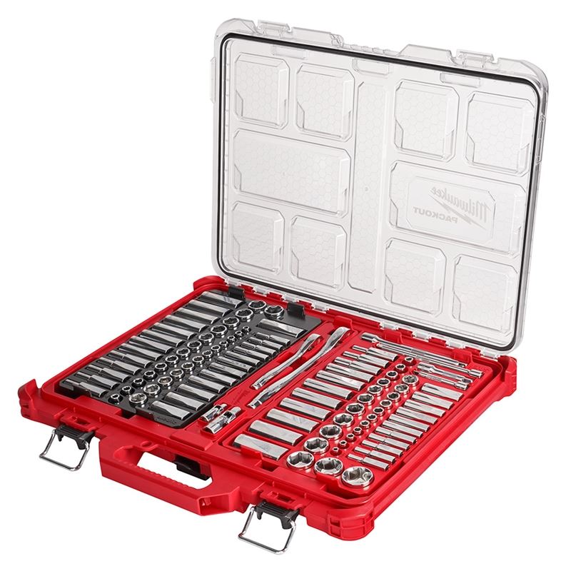 Milwaukee 48-22-9486 1/4" & 3/8†Drive 106pc Socket Set with PACKOUT Low-Profile Organizer - SAE & Metric