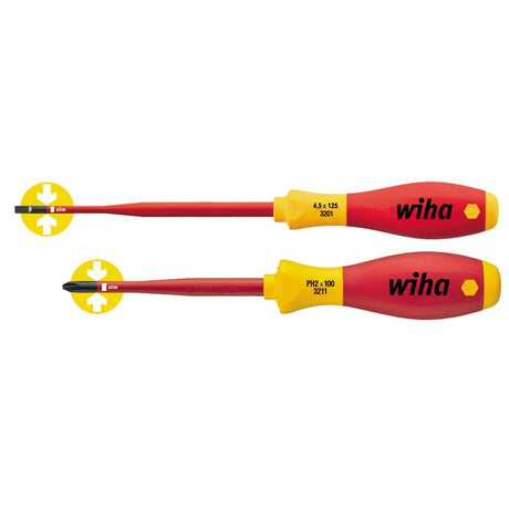 Wiha Insulated SlimLine Slotted/Phillips Screwdrivers 2 Piece Set