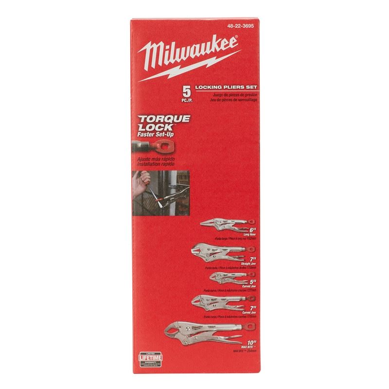 Milwaukee 48-22-3695 5 Pc. TORQUE LOCK LOCKING PLIERS KIT