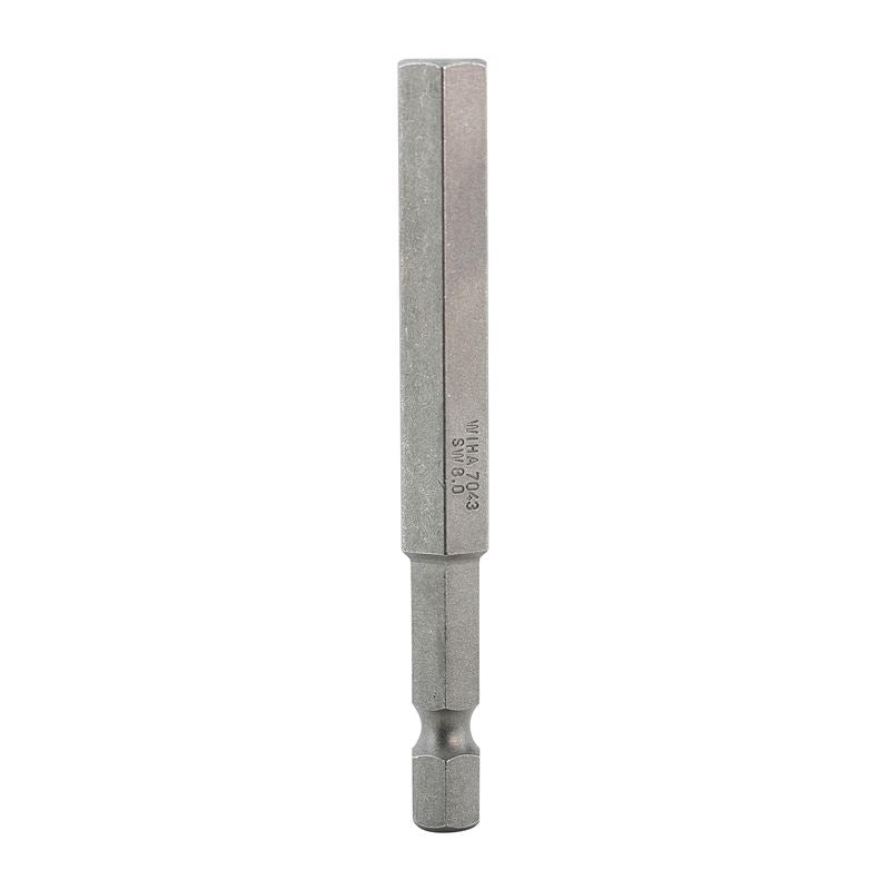 Wiha Hex Metric Power Bit 8.0 x 70mm Pack of 10 Bits