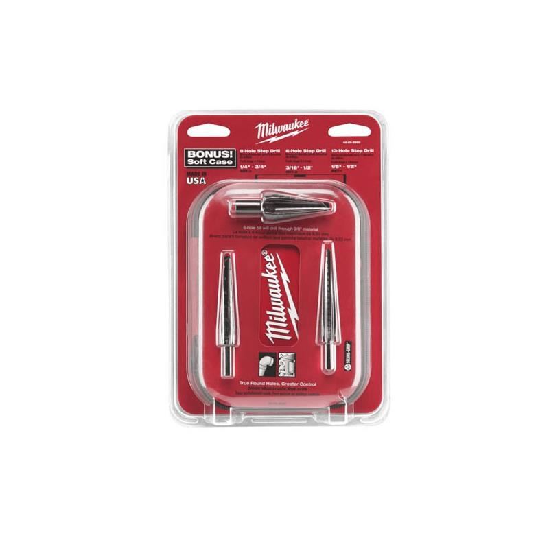 Milwaukee 48-89-8990 Step Drill Bit Set 3 Piece