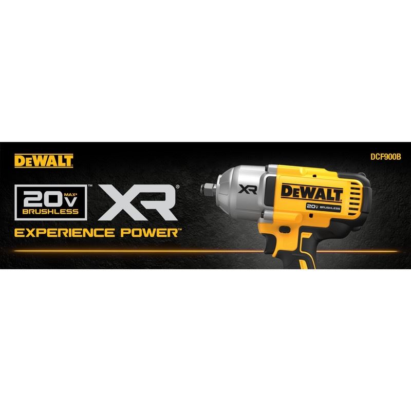 DEWALT DCF900B 20V MAX XR 1/2 In. High Torque Impact Wrench with Hog Ring Anvil