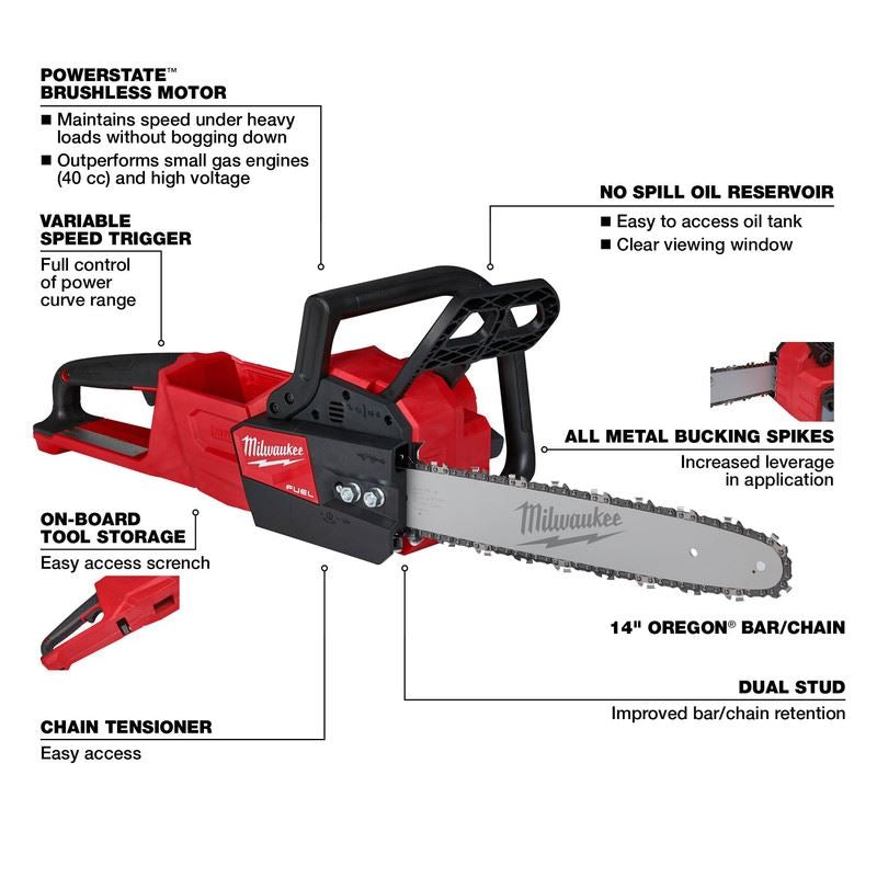 Milwaukee 2727-20C M18 FUEL 14in Chainsaw