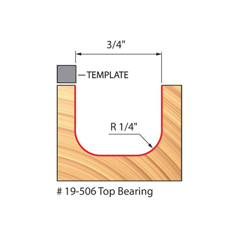 Freud | 19-506 1/4 Radius Dish Carving Bit