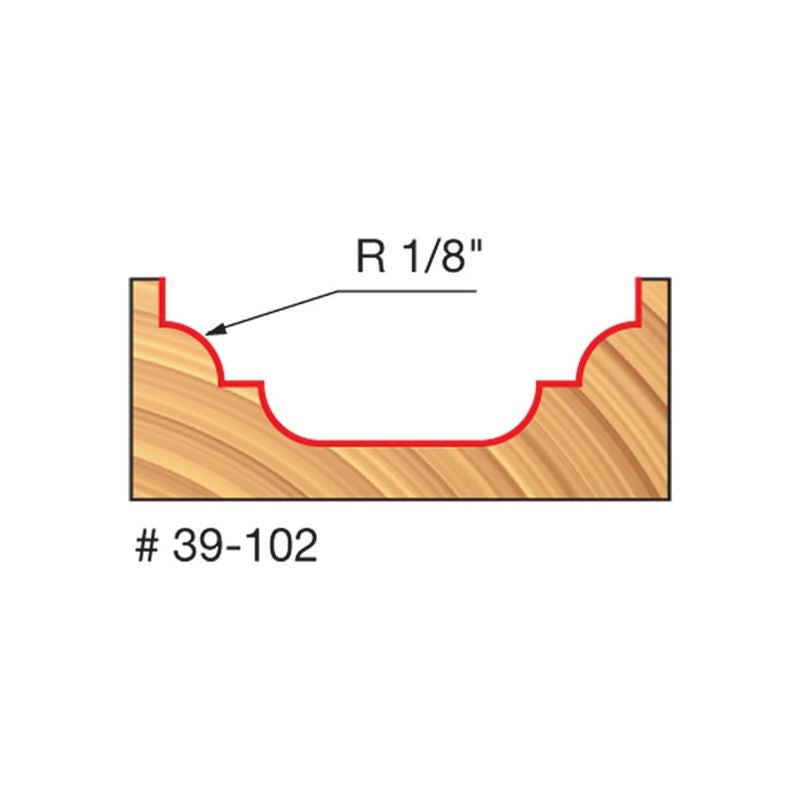 Freud | 39-102 1/8 Radius Cove and Bead Groove Bit