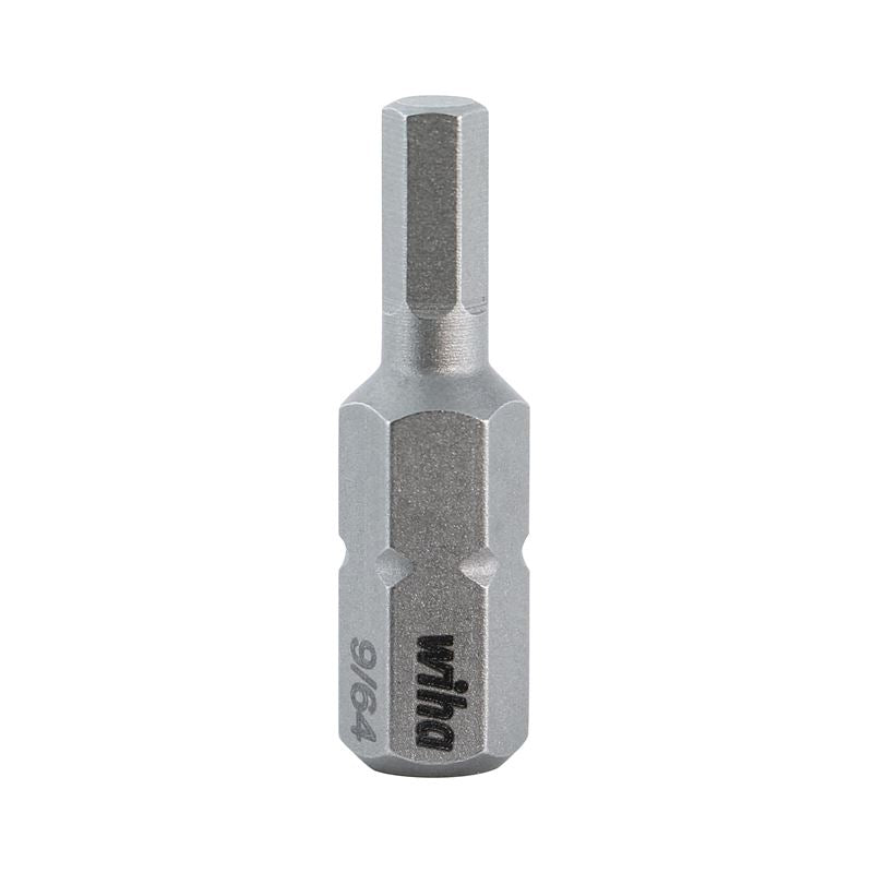 Wiha Hex Inch Insert Bit 9/64 x 25mm Pack of 10 Bits