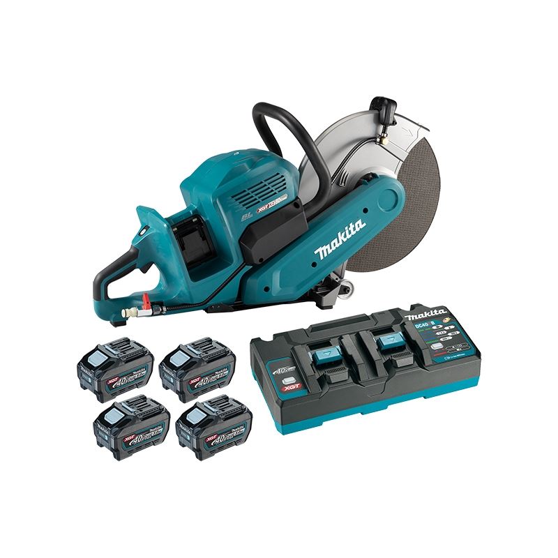 Makita CE001GT401 80V (40VX2) max XGT Brushless Cordless 14in Power Cutter w/ AFT and XPT (5.0 Ah x4 Kit)