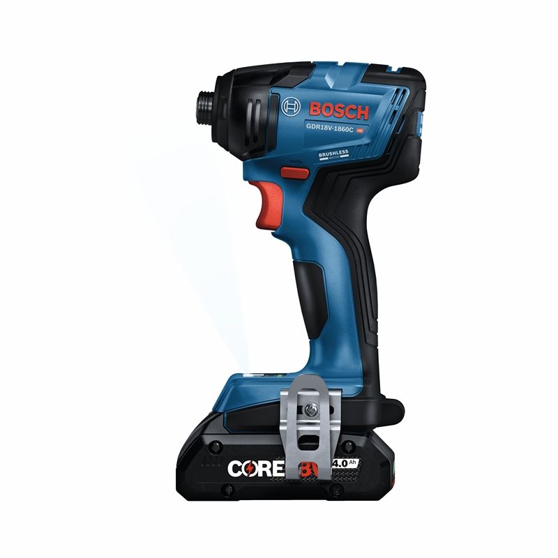 Bosch GDR18V-1860CB25 18V Connected-Ready 1/4 In. Hex Impact Driver Kit with (2) CORE18V 4.0 Ah Compact Batteries and (1) Connectivity Module