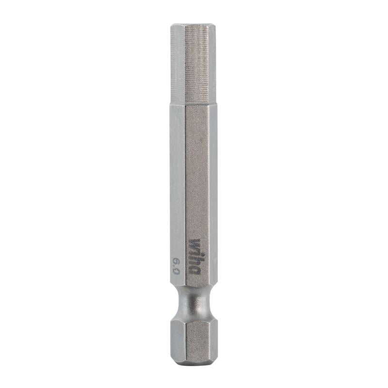 Wiha Hex Metric Power Bit 6.0 x 50mm Pack of 10 Bits
