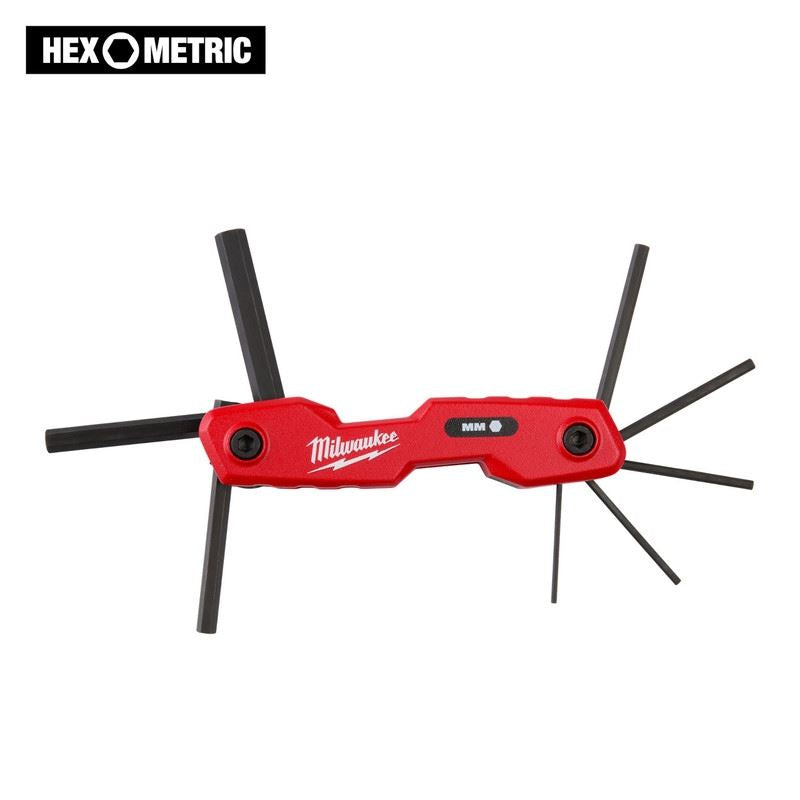 Milwaukee 48-22-2182 8 Key Folding Hex Key Set  - Metric