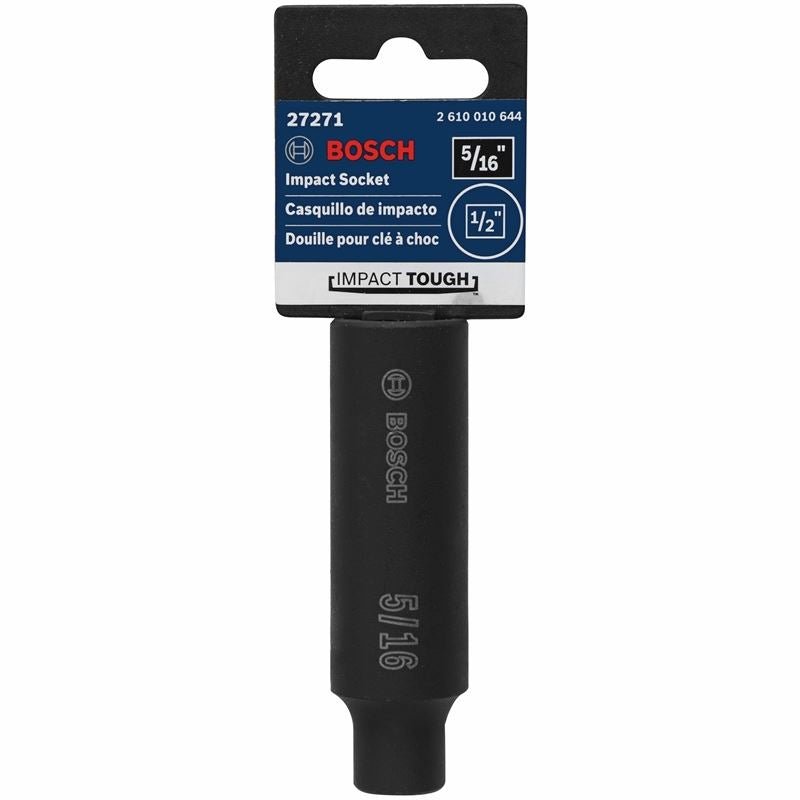 Bosch | 27271 5/16 In. Impact Tough Deep Well Socket, 1/2 In. Shank - Mississauga Hardware Centre IncBOSCH27271