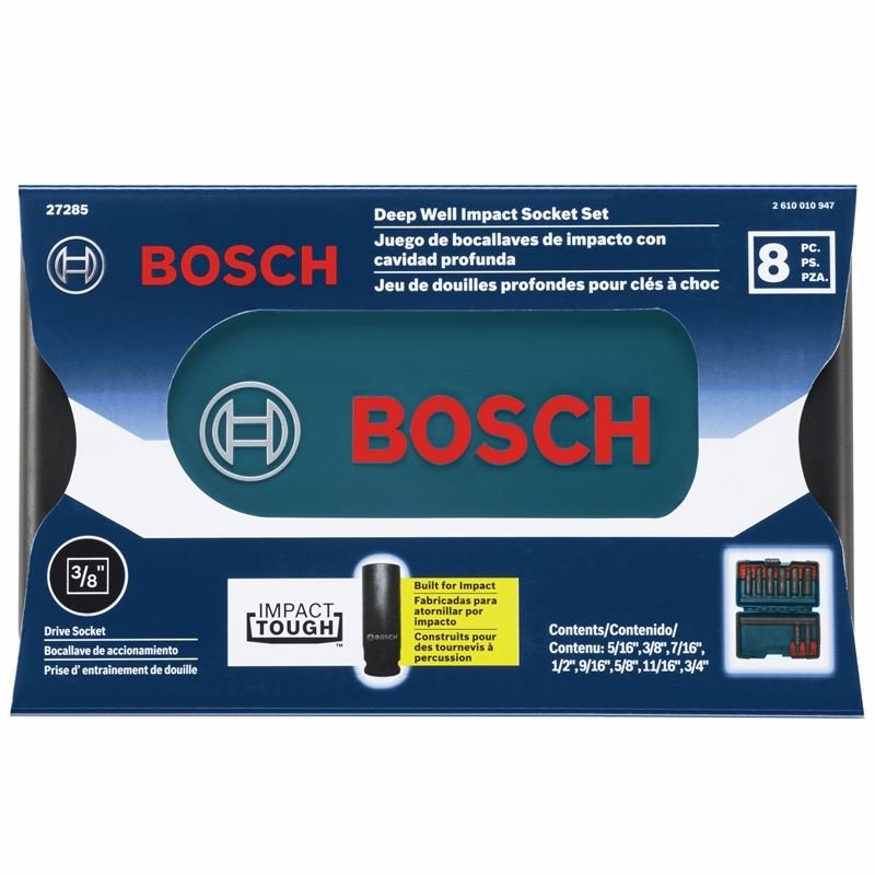 Bosch | 27285 8 Pc. 3/8 Deep Well Socket Set - Mississauga Hardware Centre IncBOSCH27285