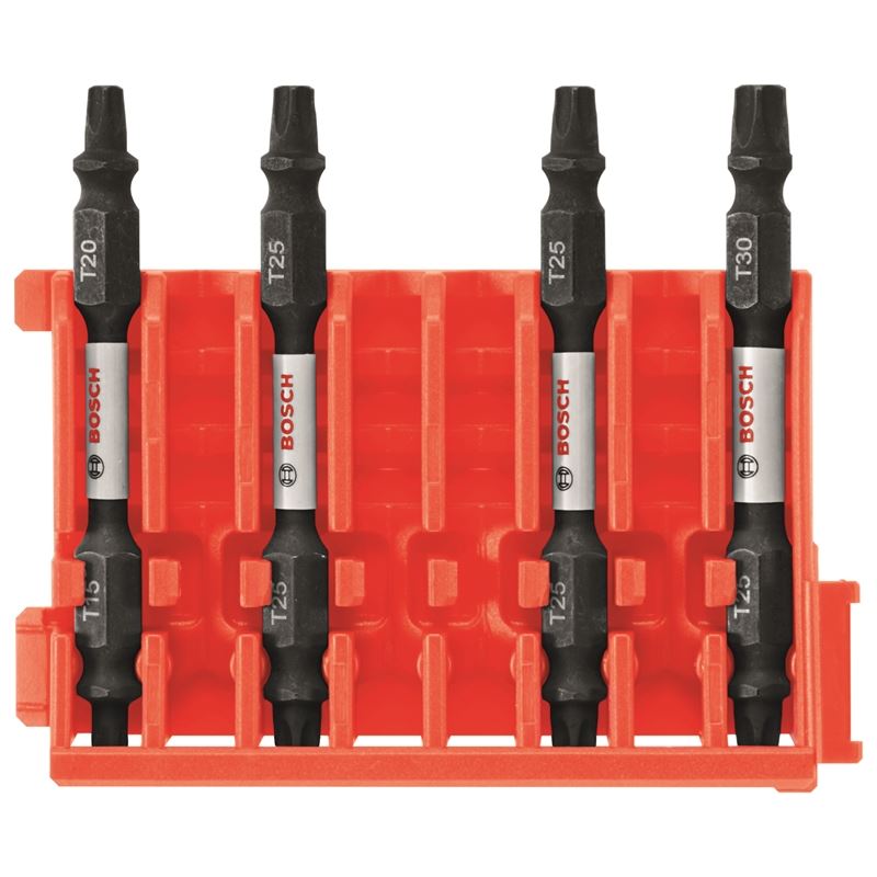 Bosch | CCSDETV2504 4 pc. Torx 2.5 In. Double - Ended Bits with Clip for Custom Case System - Mississauga Hardware Centre IncBOSCHCCSDETV2504