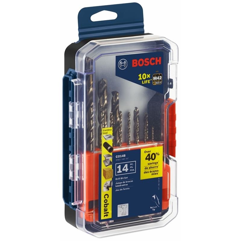 Bosch CO14B 14 pc. Cobalt M42 Drill Bit Set - Mississauga Hardware Centre IncBoschCO14B