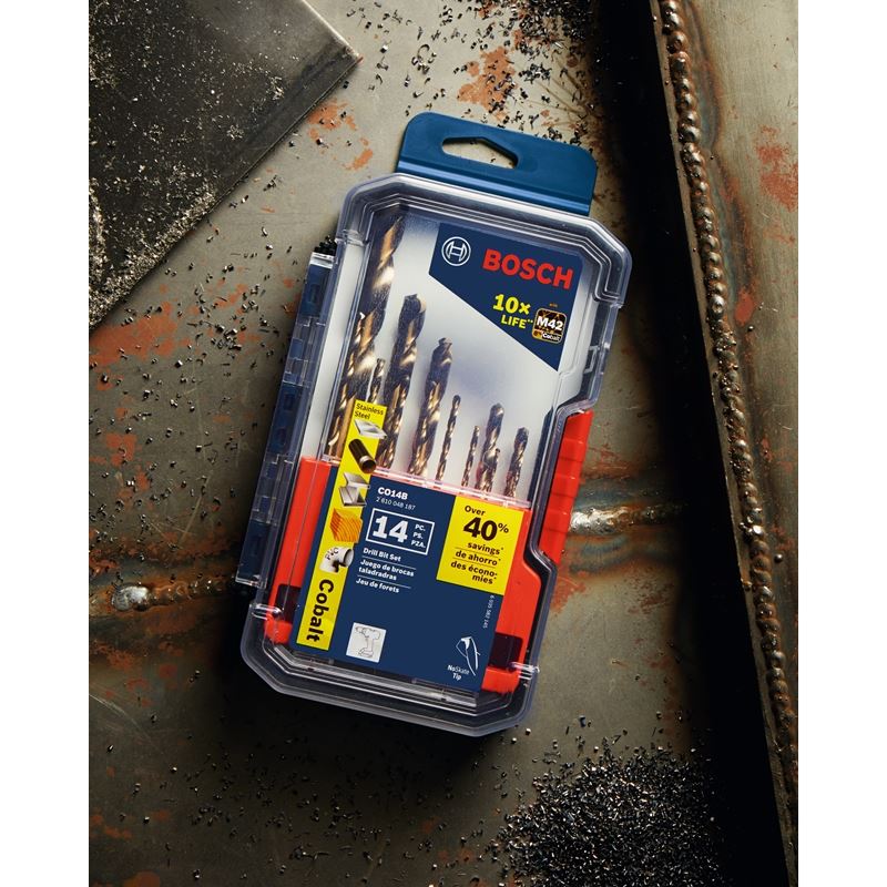 Bosch CO14B 14 pc. Cobalt M42 Drill Bit Set - Mississauga Hardware Centre IncBoschCO14B