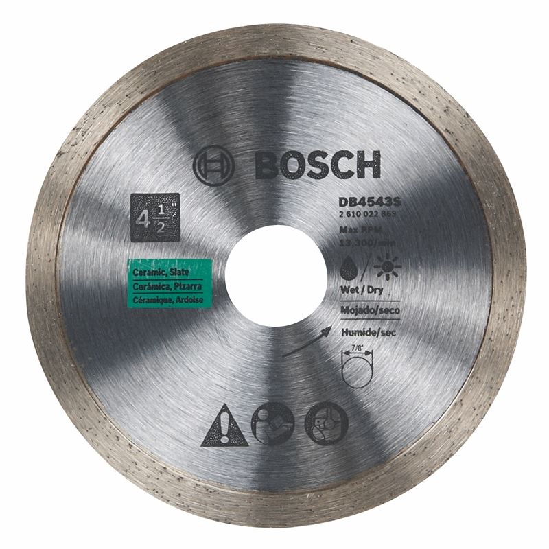 Bosch | DB4543S 4 - 1/2 In. Standard Continuous Rim Diamond Blade for Clean Cuts - Mississauga Hardware Centre IncBoschDB4543S